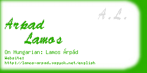arpad lamos business card